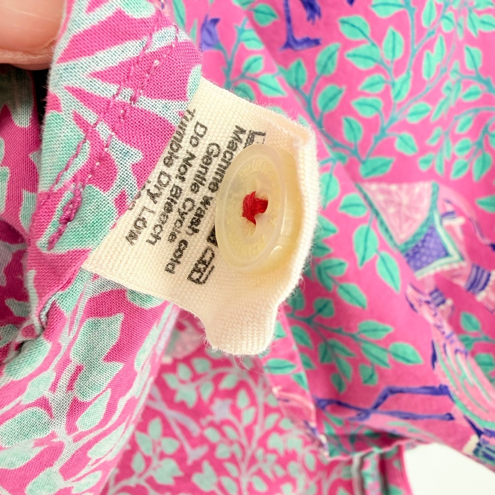 Printfresh Pink Elephant Flamingo Cotton Pajama Set Womens Small Long Sleeve PJs - Picture 11 of 11